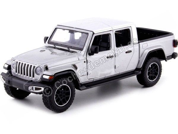 Cochesdemetal.es 2020 Jeep Gladiator Overland Hard Top Pickup Gris Metalizado 1:27 Motor Max 79365