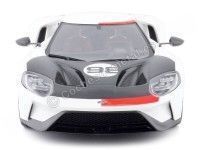 Cochesdemetal.es 2021 Ford GT Heritage Edition Blanco/Negro 1:18 Top Speed TS0317