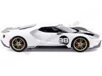 Cochesdemetal.es 2021 Ford GT Heritage Edition Blanco/Negro 1:18 Top Speed TS0317