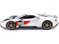 Cochesdemetal.es 2021 Ford GT Heritage Edition Blanco/Negro 1:18 Top Speed TS0317