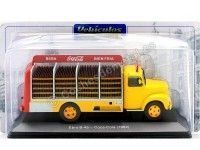 Cochesdemetal.es 1962 Camión Ebro B-45 [LE-6479] "Coca-Cola" Amarillo/Rojo 1:43 Editorial Salvat PUB003