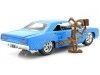 Cochesdemetal.es 1970 Plymouth Road Runner + Wile E. Coyote "Looney Tunes" Azul/Negro 1:24 Jada Toys 32038/253255028