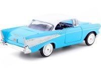 Cochesdemetal.es 1957 Chevrolet Bel Air Azul/Blanco 1:24 Motor Max 73228