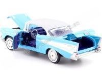 Cochesdemetal.es 1957 Chevrolet Bel Air Azul/Blanco 1:24 Motor Max 73228