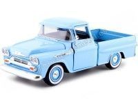 Cochesdemetal.es 1958 Chevrolet Apache Fleetline Pickup Azul Claro 1:24 Motor Max 79311