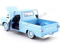 Cochesdemetal.es 1958 Chevrolet Apache Fleetline Pickup Azul Claro 1:24 Motor Max 79311