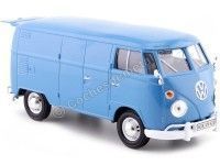 Cochesdemetal.es 1967 Volkswagen Type 2 (T1) Panel Van Azul 1:24 Motor Max 79342