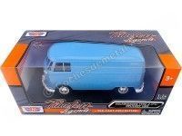 Cochesdemetal.es 1967 Volkswagen Type 2 (T1) Panel Van Azul 1:24 Motor Max 79342