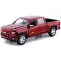 Cochesdemetal.es 2017 Chevrolet Silverado 1500 LT-Z71 Crew Cab Pickup Rojo 1:24 Motor Max 79348