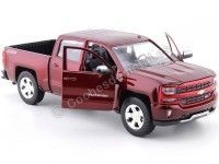 Cochesdemetal.es 2017 Chevrolet Silverado 1500 LT-Z71 Crew Cab Pickup Rojo 1:24 Motor Max 79348