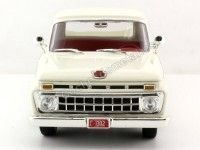 Cochesdemetal.es 1965 Ford F-100 Custom Cab Pickup Blanco 1:18 Sun Star 1302