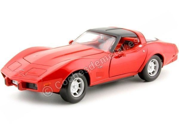 Cochesdemetal.es 1979 Chevrolet Corvette Rojo 1:24 Motor Max 73244