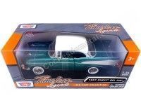 Cochesdemetal.es 1957 Chevrolet Bel Air Verde/Blanco 1:24 Motor Max 73228