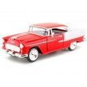 Cochesdemetal.es 1957 Chevrolet Bel Air Rojo/Blanco 1:24 Motor Max 73229