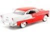 Cochesdemetal.es 1957 Chevrolet Bel Air Rojo/Blanco 1:24 Motor Max 73229