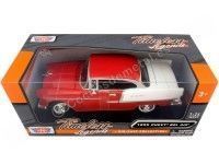 Cochesdemetal.es 1957 Chevrolet Bel Air Rojo/Blanco 1:24 Motor Max 73229