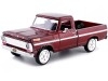 Cochesdemetal.es 1969 Ford F100 Pickup Rojo Metalizado 1:24 Motor MAX 79315