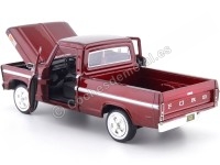 Cochesdemetal.es 1969 Ford F100 Pickup Rojo Metalizado 1:24 Motor MAX 79315