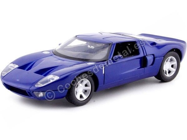 Cochesdemetal.es 2004 Ford GT Concept Azul 1:24 Motor Max 73297