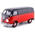 Cochesdemetal.es 1967 Volkswagen Type 2 (T1) Panel Van Rojo/Negro 1:24 Motor Max 79342