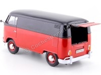 Cochesdemetal.es 1967 Volkswagen Type 2 (T1) Panel Van Rojo/Negro 1:24 Motor Max 79342