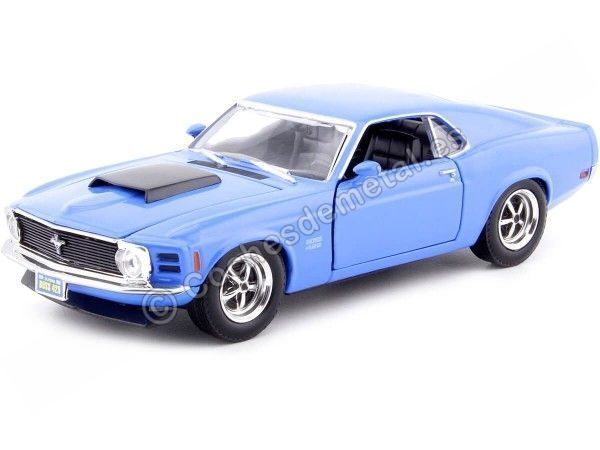 Cochesdemetal.es 1970 Ford Mustang Boss 429 Azul 1:24 Motor Max 73303