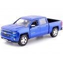 Cochesdemetal.es 2017 Chevrolet Silverado 1500 LT-Z71 Crew Cab Pickup Azul 1:24 Motor Max 79348