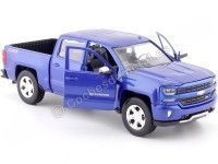 Cochesdemetal.es 2017 Chevrolet Silverado 1500 LT-Z71 Crew Cab Pickup Azul 1:24 Motor Max 79348