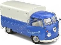 Cochesdemetal.es 1950 Volkswagen VW T1 Pickup con Lona "Volkswagen Service" Azul 1:18 Solido S1806702