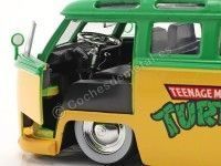 Cochesdemetal.es 1962 Volkswagen VW Bus T1 + Leonardo "Tortugas Ninja" 1:24 Jada Toys 31786/253285000