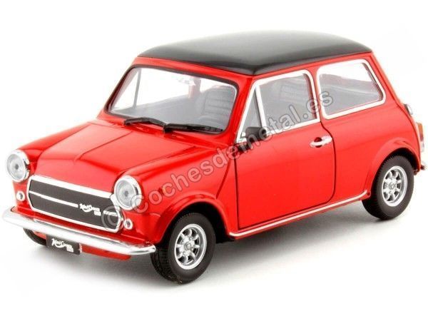Cochesdemetal.es 1974 Mini Cooper 1300 Rojo/Negro 1:24 Welly 22496