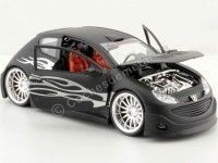 Cochesdemetal.es 2003 Peugeot 206 Tuning Negro Mate 1:24 Welly 22486