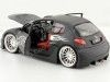 Cochesdemetal.es 2003 Peugeot 206 Tuning Negro Mate 1:24 Welly 22486