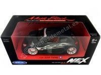 Cochesdemetal.es 2003 Peugeot 206 Tuning Negro Mate 1:24 Welly 22486