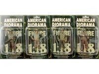 Cochesdemetal.es Figura de Resina "WWII US Policía Militar, Set de 4" 1:18 American Diorama 77414 77415 77416 77417