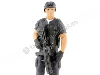 Cochesdemetal.es Figura de Resina "Unidad GEO/SWAT Capitán" 1:18 American Diorama 77418