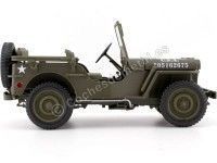 Cochesdemetal.es 1942 Jeep Willys 1-4 Ton Army Truck Abierto Verde Caqui 1:18 Welly 18055