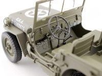 Cochesdemetal.es 1942 Jeep Willys 1-4 Ton Army Truck Abierto Verde Caqui 1:18 Welly 18055