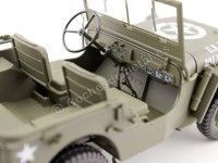 1942 Jeep Willys 1-4 Ton Army Truck Abierto Verde Caqui 1:18 Welly 18055 Cochesdemetal 13 - Coches de Metal 