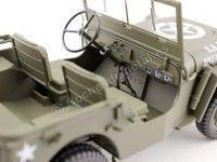 Cochesdemetal.es 1942 Jeep Willys 1-4 Ton Army Truck Abierto Verde Caqui 1:18 Welly 18055