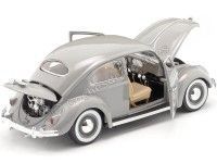 Cochesdemetal.es 1955 Volkswagen VW Kafer Beetle Gris 1:18 Bburago 12029