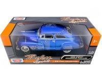 Cochesdemetal.es 1948 Chevrolet Aerosedan Fleetline Azul Metalizado 1:24 Motor Max 73266