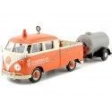 Cochesdemetal.es 1967 Volkswagen Type 2 (T1) Pickup "Set Servicio de Carreteras" Naranja/Gris 1:24 Motor Max 79674