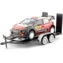 Cochesdemetal.es 2018 Citroen C3 WRC Nº10 Loeb/Elena Ganador Rally Cataluña + Remolque 1:24 Editorial Salvat RAL03 76001