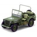Cochesdemetal.es 1944 Jeep Willys Policía Militar Verde Caqui 1:18 American Diorama 77406