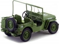 Cochesdemetal.es 1944 Jeep Willys Policía Militar Verde Caqui 1:18 American Diorama 77406