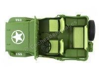 Cochesdemetal.es 1944 Jeep Willys Policía Militar Verde Caqui 1:18 American Diorama 77406