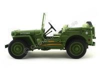 Cochesdemetal.es 1944 Jeep Willys Policía Militar Verde Caqui 1:18 American Diorama 77406