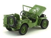 Cochesdemetal.es 1944 Jeep Willys Policía Militar Verde Caqui 1:18 American Diorama 77406