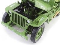 Cochesdemetal.es 1944 Jeep Willys Policía Militar Verde Caqui 1:18 American Diorama 77406